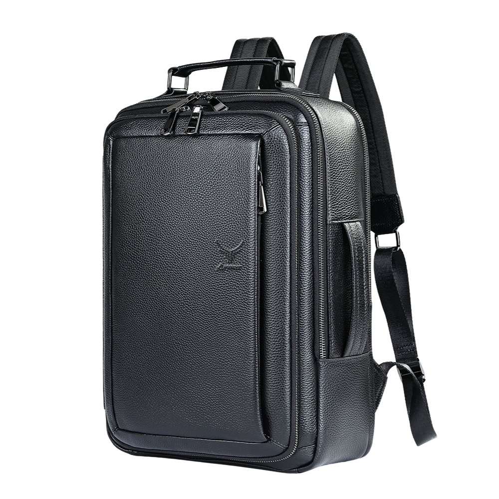 MOCHILA DE CUERO VACUNO (VIAJE) OSSIAN 2290 (Laptop 15